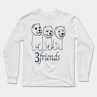 Three Friends Dogs V1 Long Sleeve T-Shirt